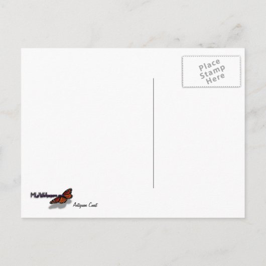 Antiguan Beach Mooi tropisch landschap Briefkaart (Achterkant)