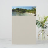 Antiguan Beach Mooi tropisch landschap Briefpapier (Staand voorkant)
