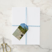 Antiguan Beach Mooi tropisch landschap Cadeaulabel (Met Touw)