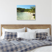 Antiguan Beach Mooi tropisch landschap Canvas Afdruk (Insitu (Slaapkamer))