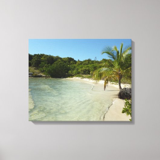 Antiguan Beach Mooi tropisch landschap Canvas Afdruk (Voorkant)