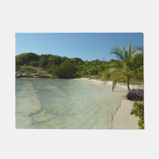 Antiguan Beach Mooi tropisch landschap Deurmat (Voorkant)