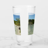 Antiguan Beach Mooi tropisch landschap Glas (Links)