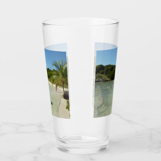 Antiguan Beach Mooi tropisch landschap Glas (Links)