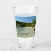 Antiguan Beach Mooi tropisch landschap Glas (Voorkant)