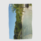 Antiguan Beach Mooi tropisch landschap Golfhanddoek (Voorkant)