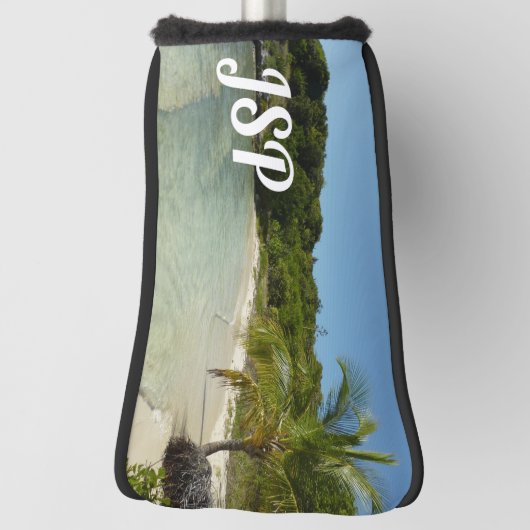 Antiguan Beach Mooi tropisch landschap Golfheadcover (Draai 90)