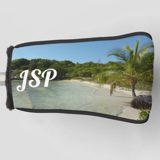 Antiguan Beach Mooi tropisch landschap Golfheadcover (Voorkant)