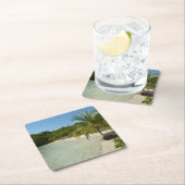 Antiguan Beach Mooi tropisch landschap Kartonnen Onderzetters (Insitu)