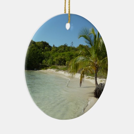 Antiguan Beach Mooi tropisch landschap Keramisch Ornament (Rechts)