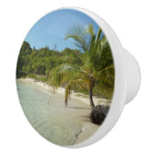 Antiguan Beach Mooi tropisch landschap Keramische Knop (Rechts)