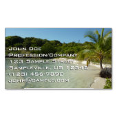 Antiguan Beach Mooi tropisch landschap Magnetisch Visitekaartje (Voorkant)