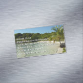 Antiguan Beach Mooi tropisch landschap Magnetisch Visitekaartje (Voorbeeld)