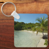 Antiguan Beach Mooi tropisch landschap Sleutelhanger (Voorkant)