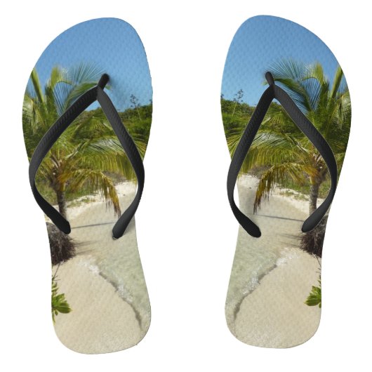 Antiguan Beach Mooi tropisch landschap Teenslippers (Voetbed)