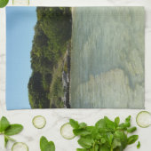 Antiguan Beach Mooi tropisch landschap Theedoek (Gevouwen)