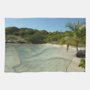 Antiguan Beach Mooi tropisch landschap Theedoek