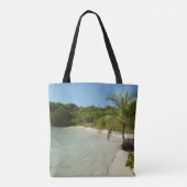Antiguan Beach Mooi tropisch landschap Tote Bag (Achterkant)