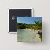 Antiguan Beach Mooi tropisch landschap Vierkante Button 5,1 Cm (Voorkant /achterkant)