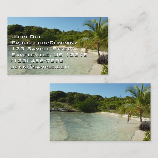 Antiguan Beach Mooi tropisch landschap Visitekaartje (Voorkant / Achterkant)