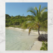 Antiguan Beach Mooi tropisch landschap Wijn Etiket (Enkel label)