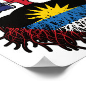 Antiguan British UK Tree Roots Flag Poster (Hoek)