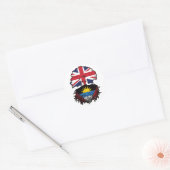 Antiguan British UK Tree Roots Flag Ronde Sticker (Envelop)