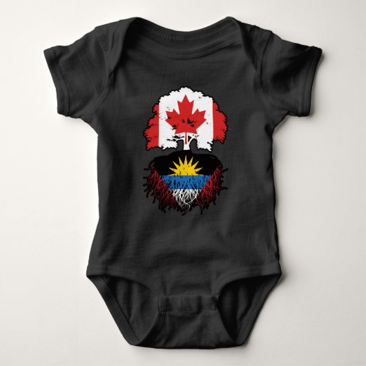 Antiguan Canadian Canada Tree Roots Flag Romper (Voorkant)