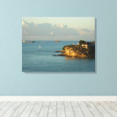 Antiguan Coast Beauful Island Seascape Canvas Afdruk (Insitu (Houten vloer))