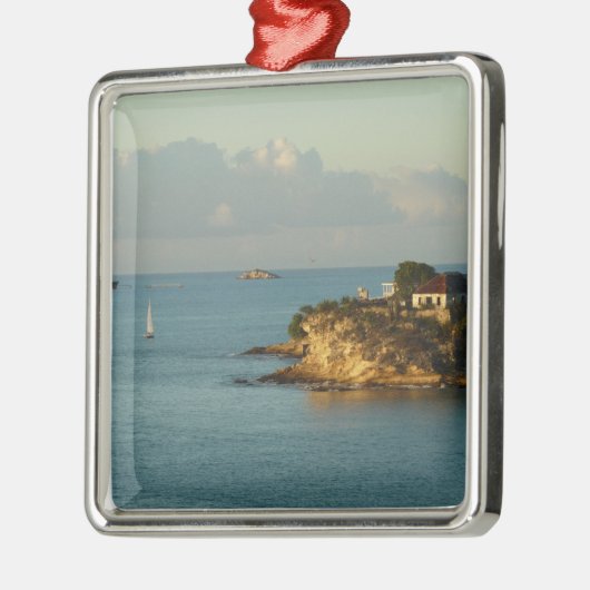Antiguan Coast Beauful Island Seascape Metalen Ornament (Links)