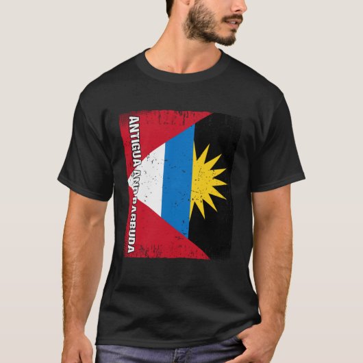 Antiguan Flag Antigua and Barbuda T-shirt (Voorkant)