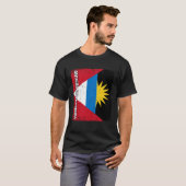 Antiguan Flag Antigua and Barbuda T-shirt (Voorkant volledig)