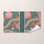 Antiguan Racer Slang Pastel Kleurrijk Patroon Bad Handdoek (Handdoek)