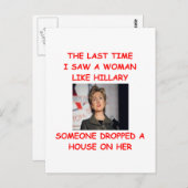 antihillary clinton briefkaart (Voorkant / Achterkant)