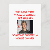 antihillary clinton briefkaart (Voorkant)
