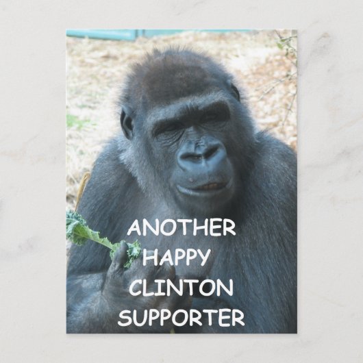 antihillary clinton briefkaart (Voorkant)