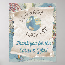 Antiieke kaart baby shower kaart cadeau tafelbord poster