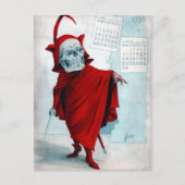 Antikamnia Calendar Skeleton Devil Briefkaart (Voorkant)