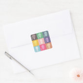 Antike Philosophen Vierkante Sticker (Envelop)
