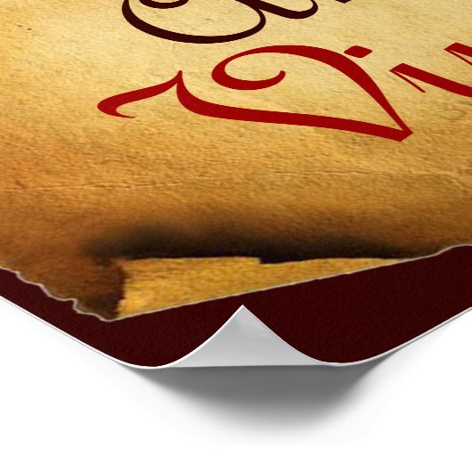 ANTIKE WIJNGAARD OOGST PERKAMENT POSTER (Hoek)