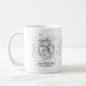 Antikythera Mechanism Drawing Coffee Mok (Links)