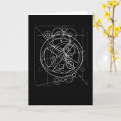 Antikythera Mechanism Tekening Kaart (Gele Bloem)