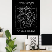 Antikythera Mechanism Tekening Poster (Thuiskantoor)