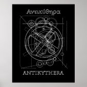Antikythera Mechanism Tekening Poster (Voorkant)