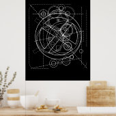 Antikythera Mechanism Tekening Poster (Keuken)
