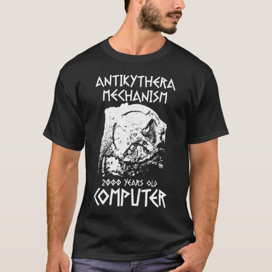 Antikythera mechanisme oude Griekse computer T-shirt (Voorkant)