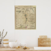 Antillen, Charibbee-eilanden Poster (Keuken)