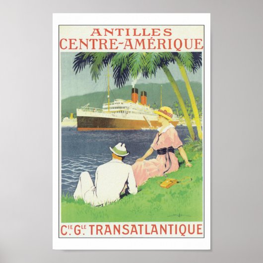  Antilles America Caribische reisposter Poster (Voorkant)