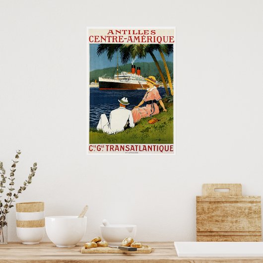 Antilles Central America  Shivel Travel Poster (Keuken)