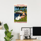 Antilles Central America  Shivel Travel Poster (Thuiskantoor)